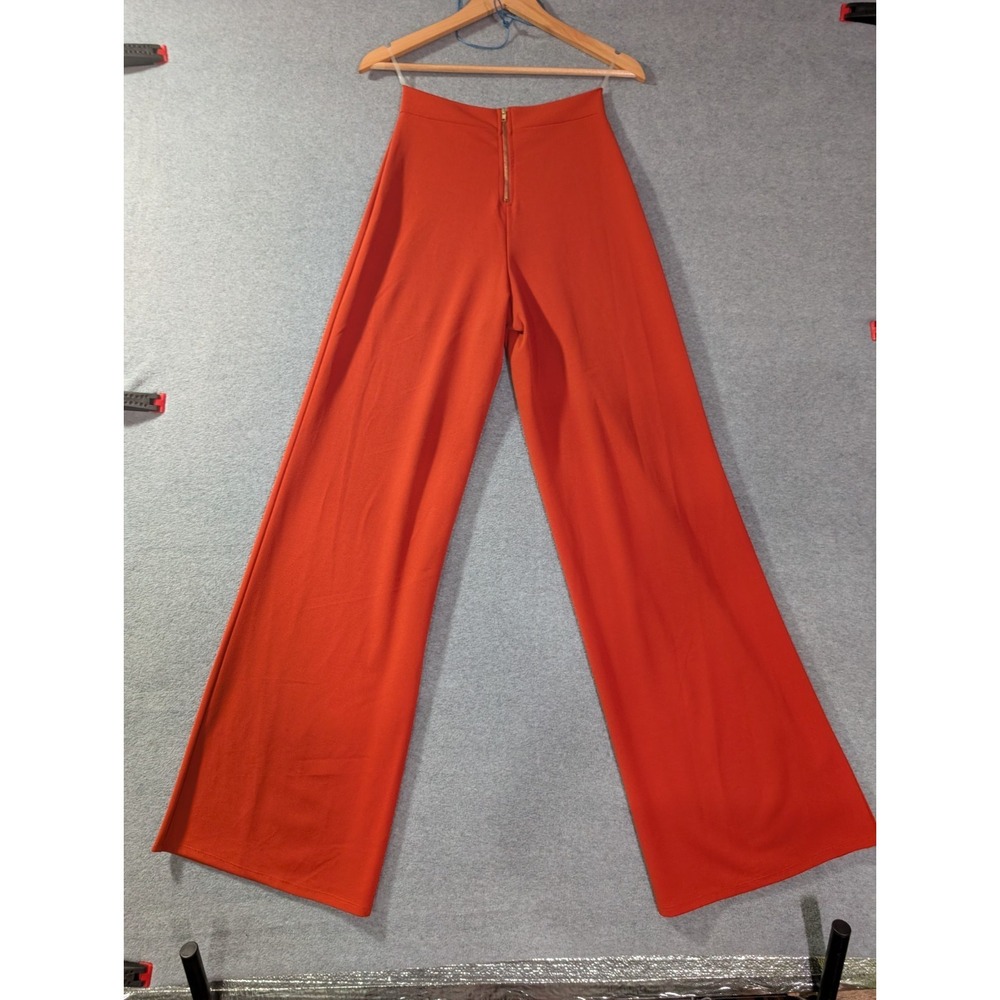 Goodtime USA Wide Leg Palazzo Pants Women's Rust Orange Made In USA M